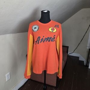 Aimé Leon Dore Long Sleeve Mesh Jersey Shirt Orange Size L Graphic 18